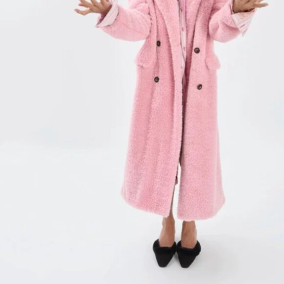 NEW LARROUDE Handmade In Brazil Suede Amal Faux Fur Kitten Heel Mules 925 13t7 - Picture 8 of 11